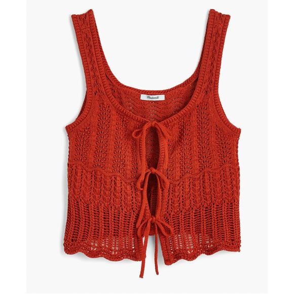 Madewell Tops - Madewell, Tie-Front Sweater Tank, MSRP $88